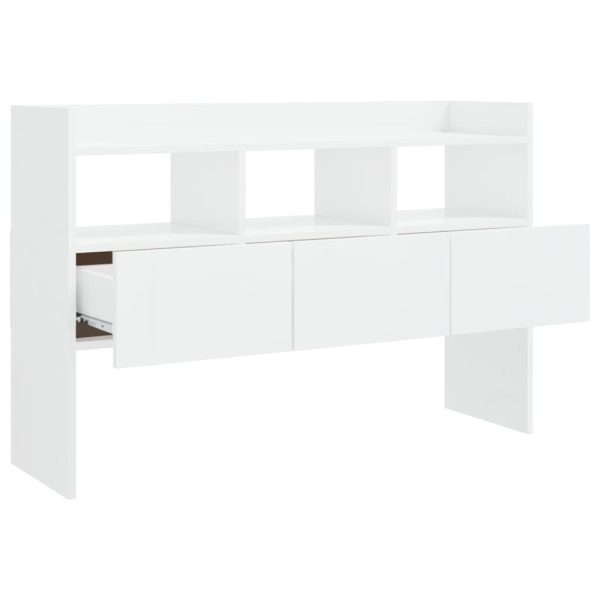 Credenza Bianco Lucido 105x30x70 Cm In Legno Multistrato - Image 5