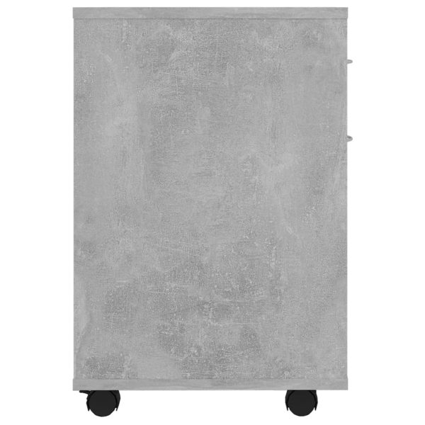 Mobiletto Con Ruote Grigio Cemento 45x38x54cm Legno Multistrato - Image 5