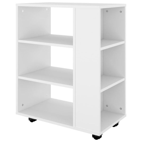 Mobiletto Con Rotelle Bianco 60x35x75cm In Legno Ingegnerizzato - Image 5