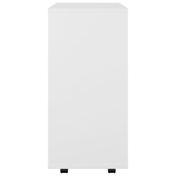 Mobiletto Con Rotelle Bianco 60x35x75cm In Legno Ingegnerizzato - Image 6