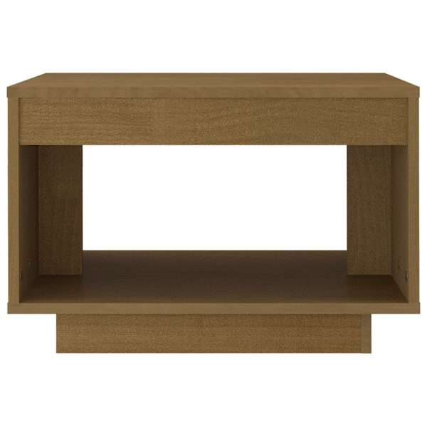 Tavolino Da Salotto Marrone 50x50x33,5cm Legno Massello Di Pino - Image 4