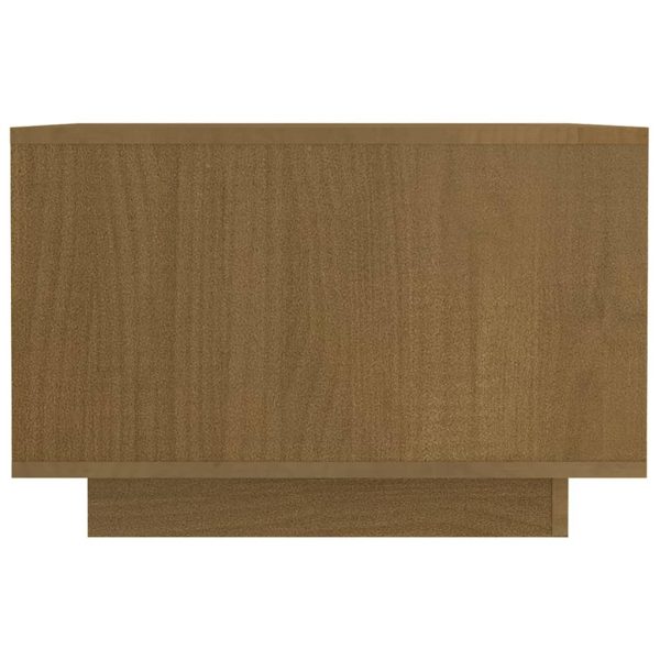 Tavolino Da Salotto Marrone 50x50x33,5cm Legno Massello Di Pino - Image 5