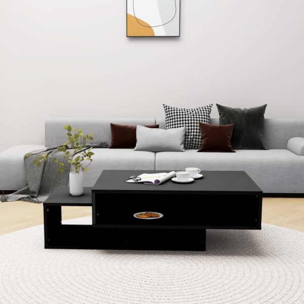 Tavolino Da Salotto Nero 105x55x32 Cm In Truciolato - Image 3