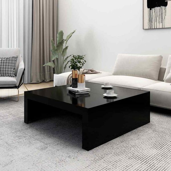 Tavolino Da Salotto Nero 100x100x35 Cm In Truciolato - Image 3