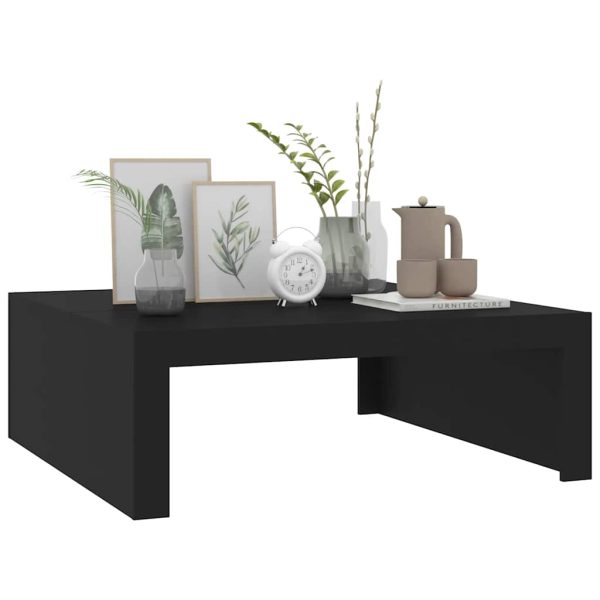Tavolino Da Salotto Nero 100x100x35 Cm In Truciolato - Image 4