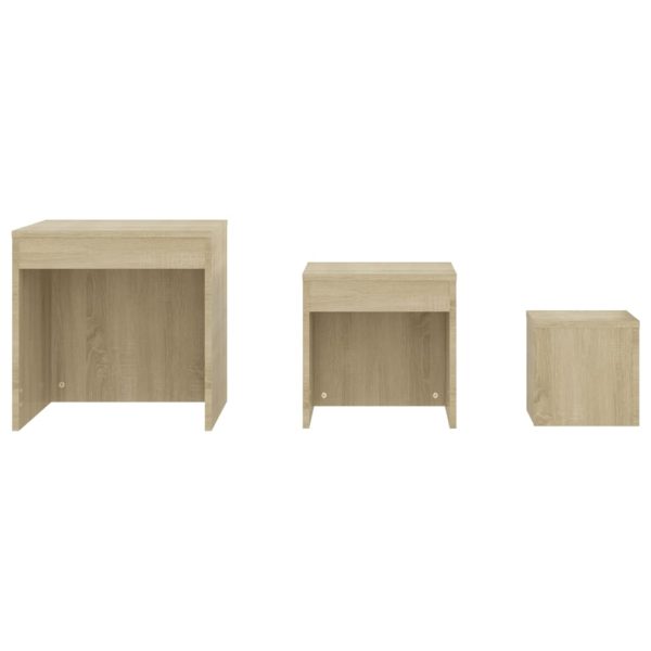 Tavolini Impilabili 3 Pz Rovere Sonoma In Truciolato - Image 6