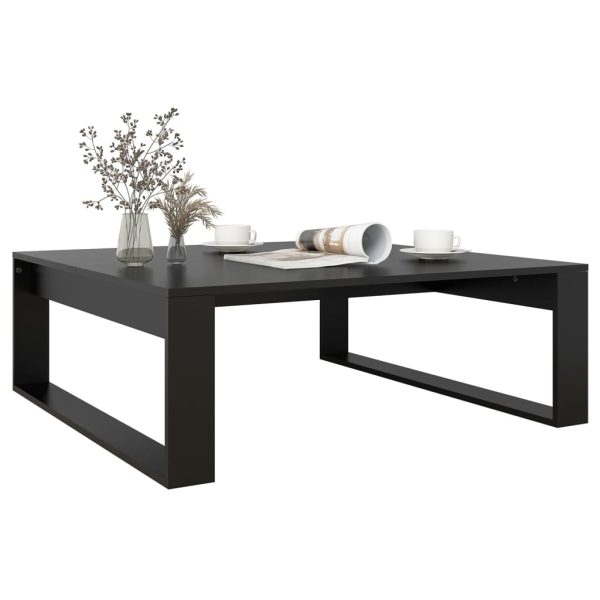 Tavolino Da Salotto Nero 100x100x35 Cm Truciolato - Image 4