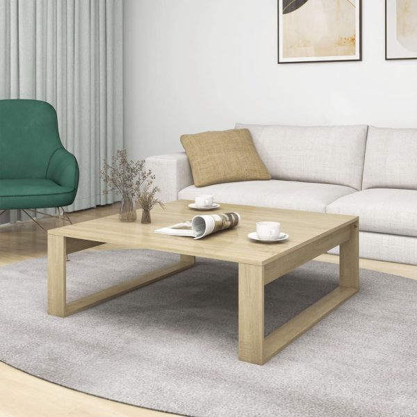 Tavolino Salotto Rovere Sonoma 100x100x35cm Truciolato - Image 3