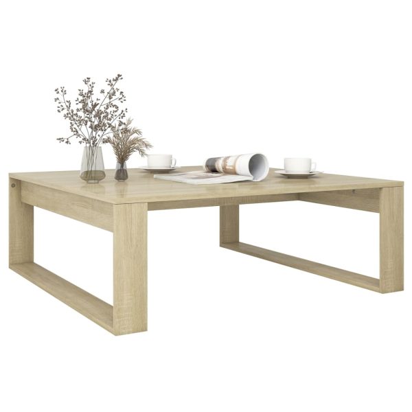 Tavolino Salotto Rovere Sonoma 100x100x35cm Truciolato - Image 4