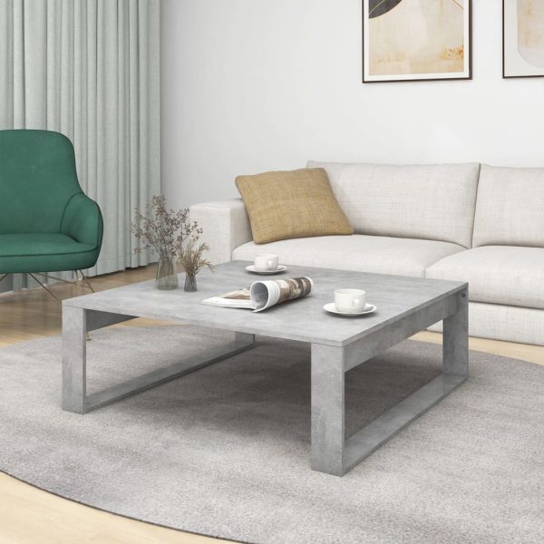 Tavolino Da Salotto Grigio Cemento 100x100x35 Cm Truciolato - Image 3