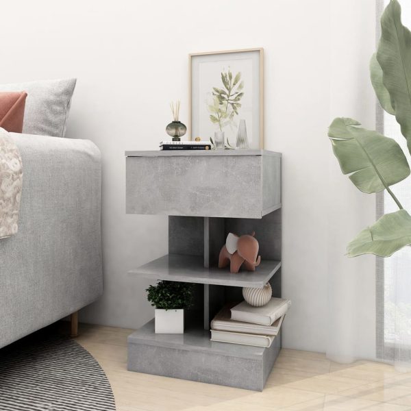 Comodini 2 Pz Grigio Cemento 40x35x65 cm - Image 3