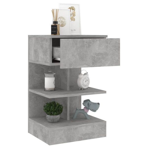 Comodini 2 Pz Grigio Cemento 40x35x65 cm - Image 4