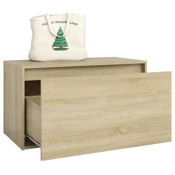 Panca Da Ingresso 80x40x45 Cm Rovere Sonoma Truciolato - Image 4