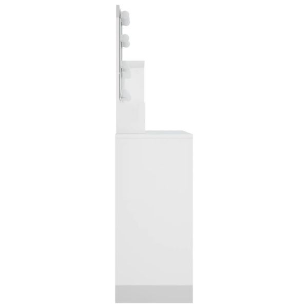 Toeletta Con Led Bianco Lucido 86,5x35x136 cm - Image 6