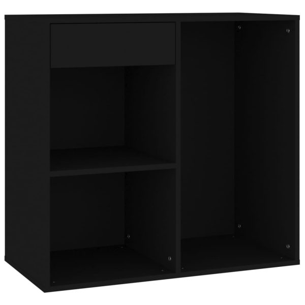 Armadietto Per Cosmetici Nero 80x40x75 Cm In Legno Multistrato - Image 3