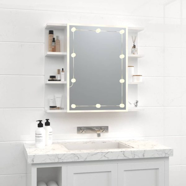 Mobile A Specchio Con Led Bianco Lucido 70x16,5x60 cm - Image 3