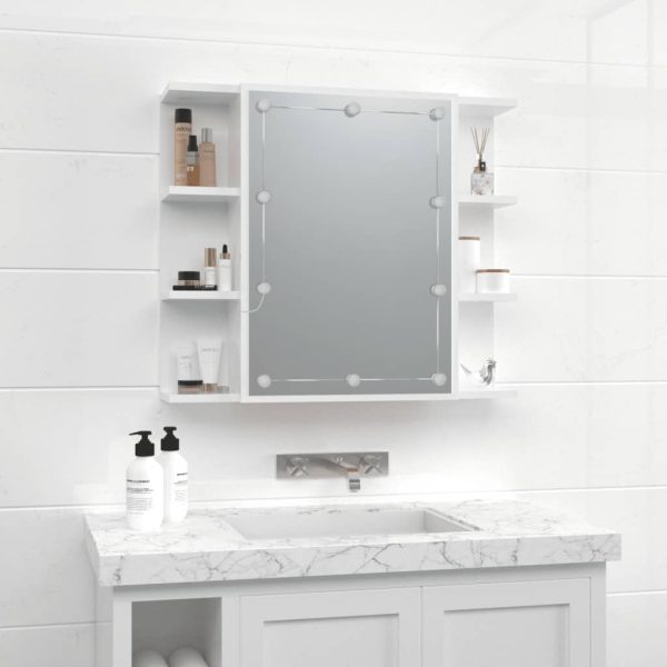 Mobile A Specchio Con Led Bianco Lucido 70x16,5x60 cm - Image 4
