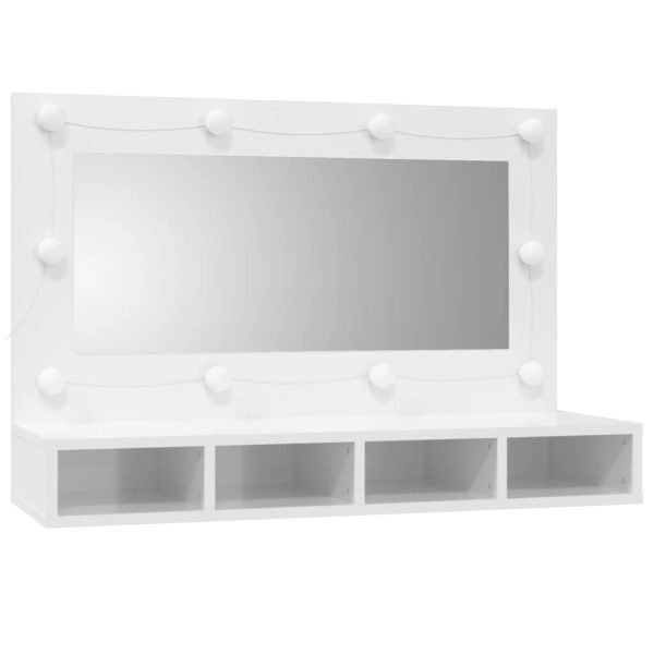 Mobile A Specchio Con Led Bianco Lucido 90x31,5x62 cm - Image 3