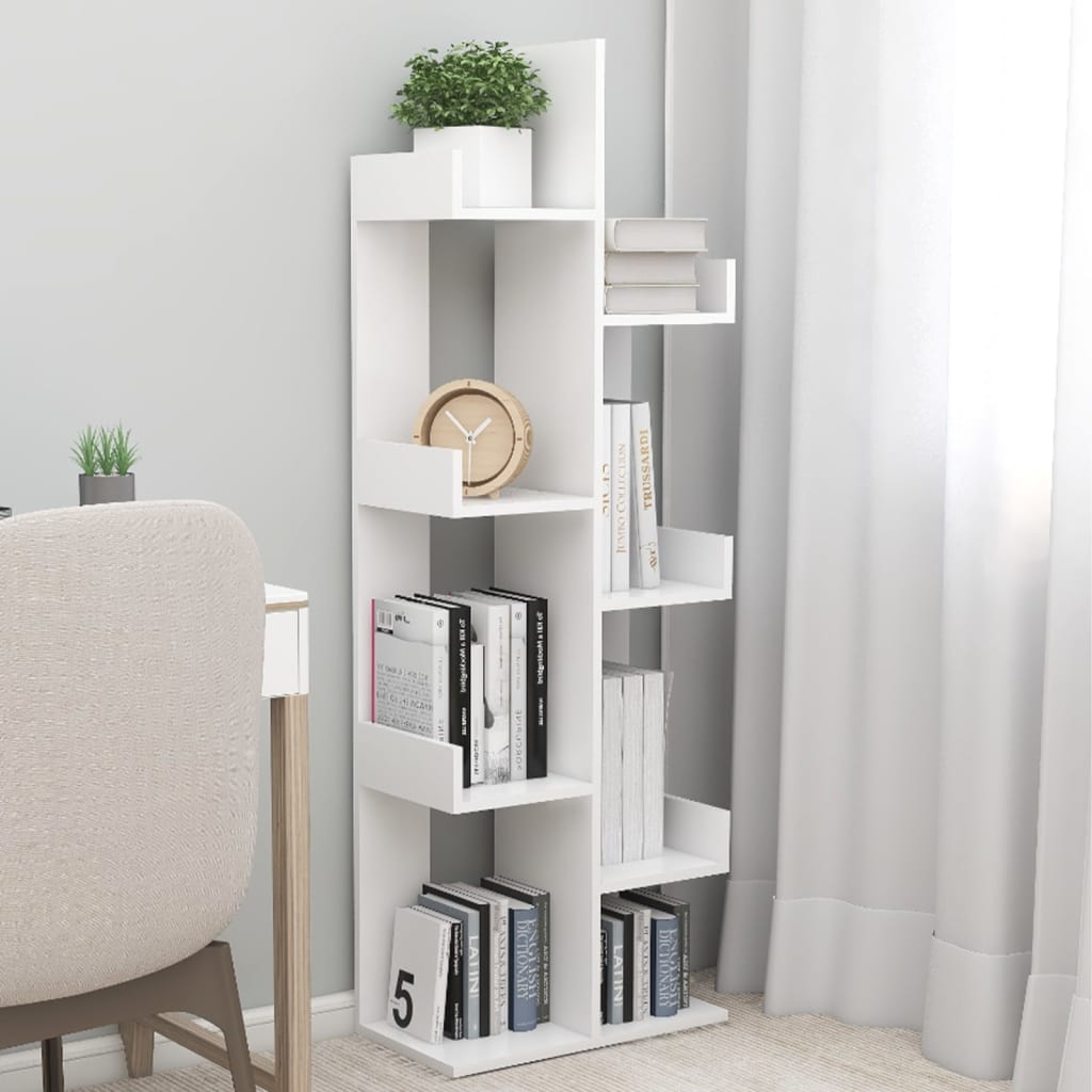 Libreria Bianca 48x25,5x140 Cm In Truciolato