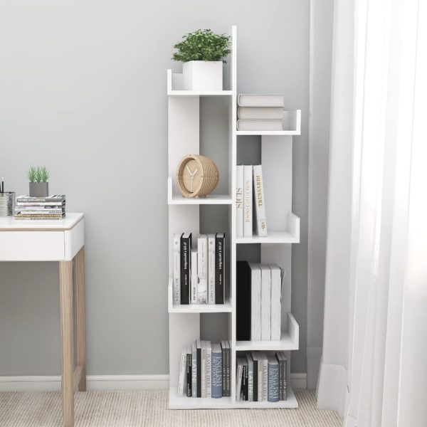 Libreria Bianca 48x25,5x140 Cm In Truciolato - Image 3