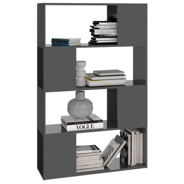 Libreria/divisorio Grigio Lucido 80x24x124,5 cm - Image 4