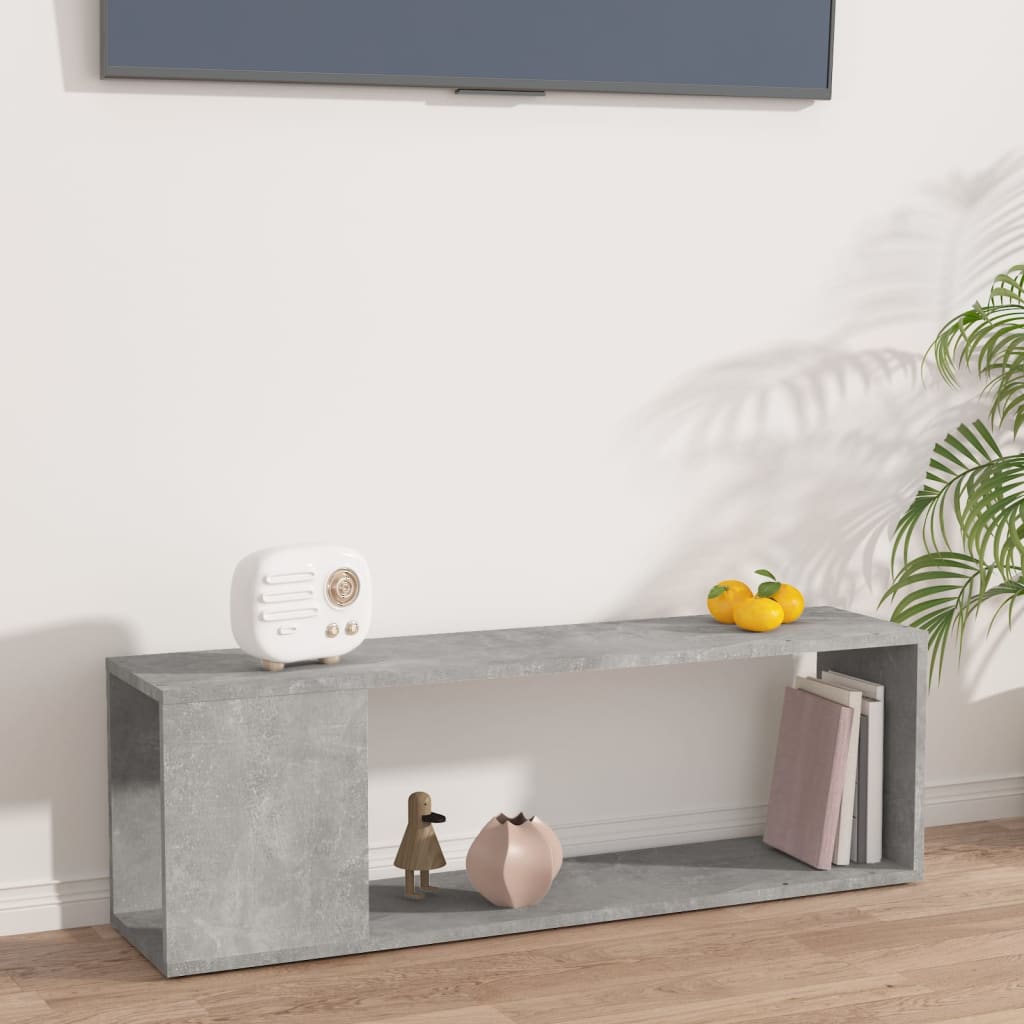 Mobile Tv Grigio Cemento 100x24x32 Cm In Truciolato