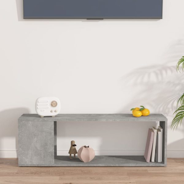 Mobile Tv Grigio Cemento 100x24x32 Cm In Truciolato - Image 5