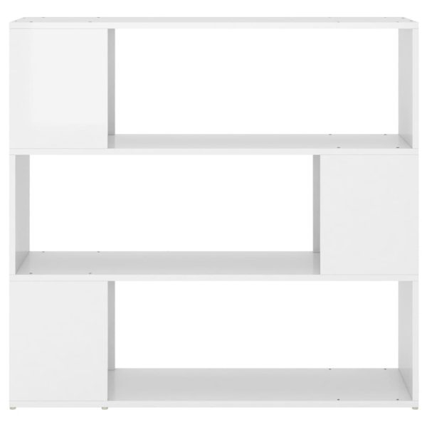 Libreria/divisorio Bianco Lucido 100x24x94 cm - Image 5