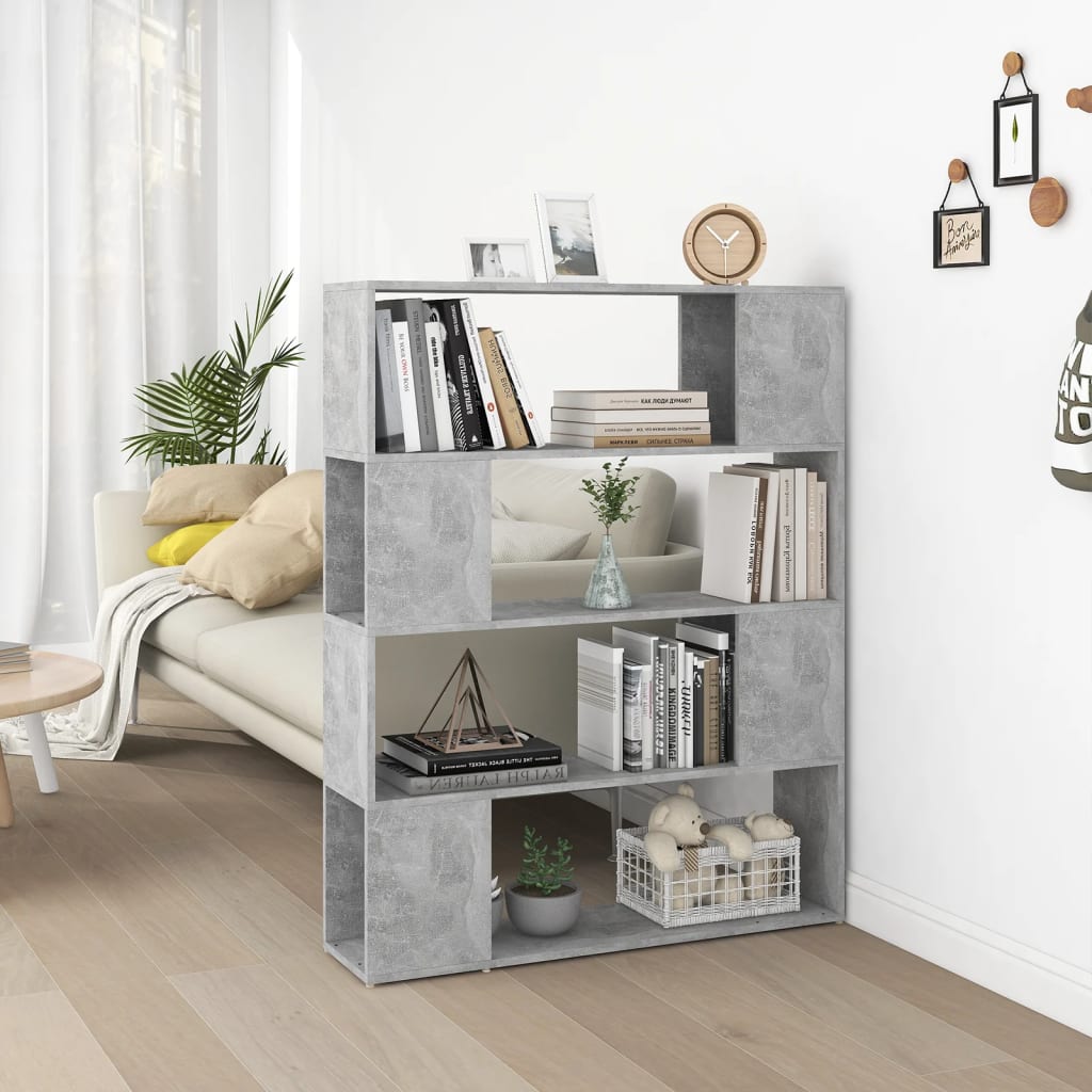 Libreria/divisorio Grigio Cemento 100x24x124 cm