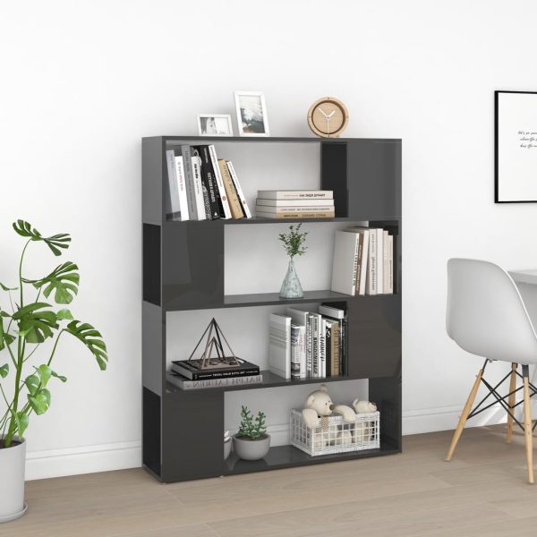 Libreria/divisorio Grigio Lucido 100x24x124 cm - Image 3