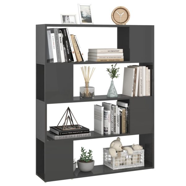 Libreria/divisorio Grigio Lucido 100x24x124 cm - Image 4