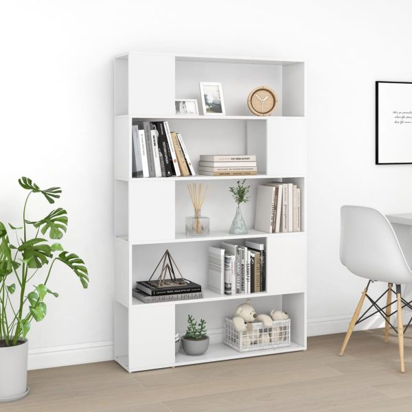 Libreria/divisorio Bianco 100x24x155 Cm In Legno Multistrato - Image 5