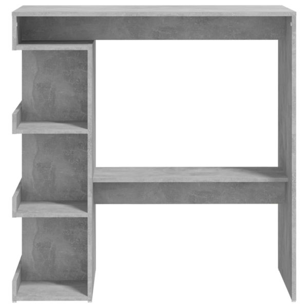 Tavolo Bar Con Ripiani Grigio Cemento 100x50x101,5cm Truciolato - Image 5