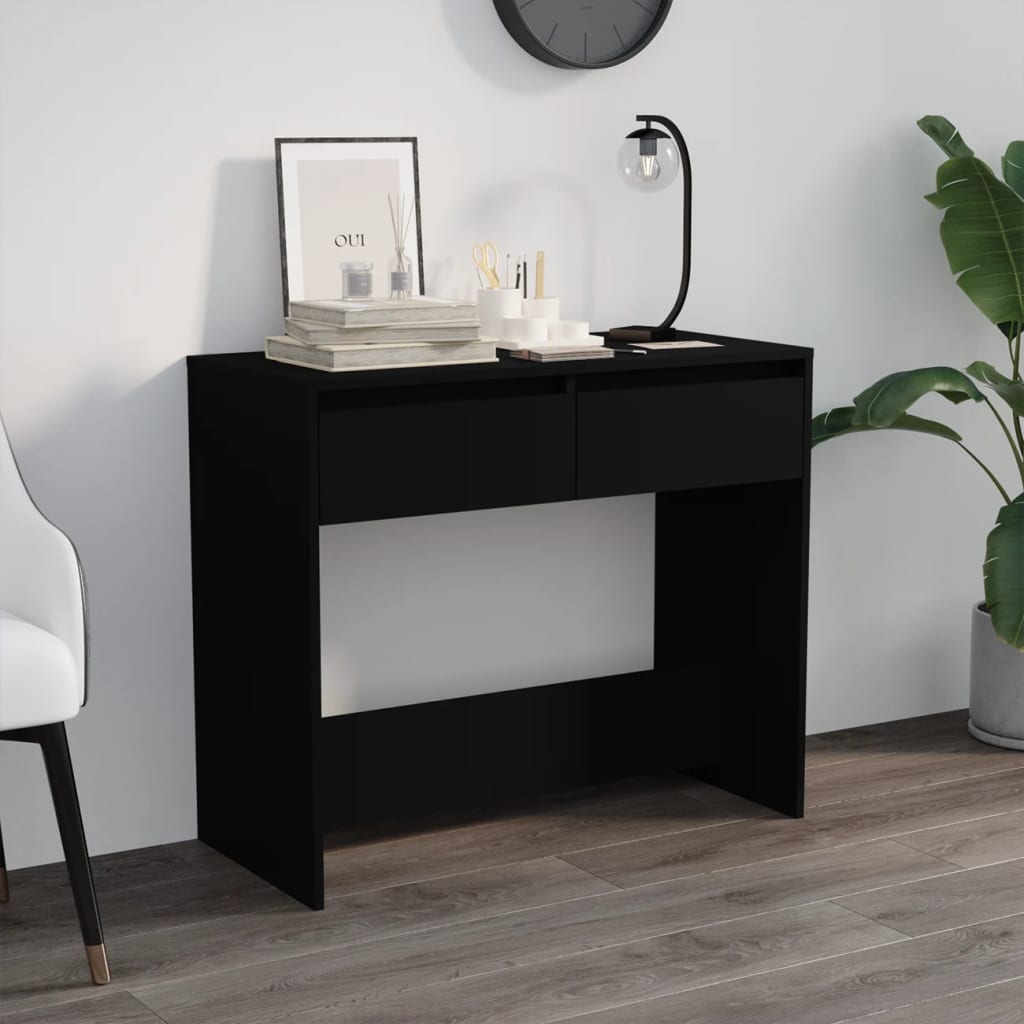 Tavolo Consolle Nero 89x41x76,5 Cm In Acciaio