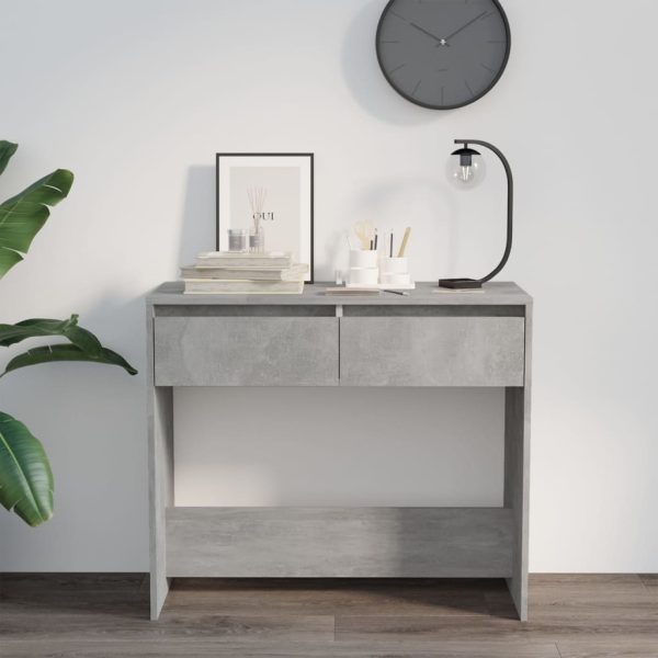 Tavolo Consolle Grigio Cemento 89x41x76,5 Cm In Acciaio - Image 3