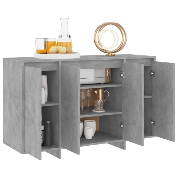 Credenza Grigio Cemento 120x41x75 Cm In Truciolato - Image 3