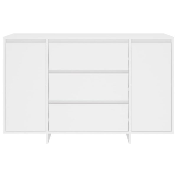 Credenza Con 3 Cassetti Bianca 120x41x75 Cm In Truciolato - Image 5