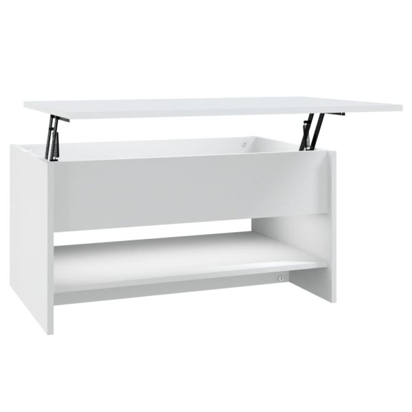 Tavolino Da Salotto Bianco 80x50x40 Cm In Legno Multistrato - Image 2