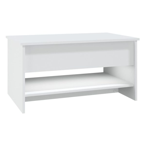 Tavolino Da Salotto Bianco 80x50x40 Cm In Legno Multistrato - Image 5