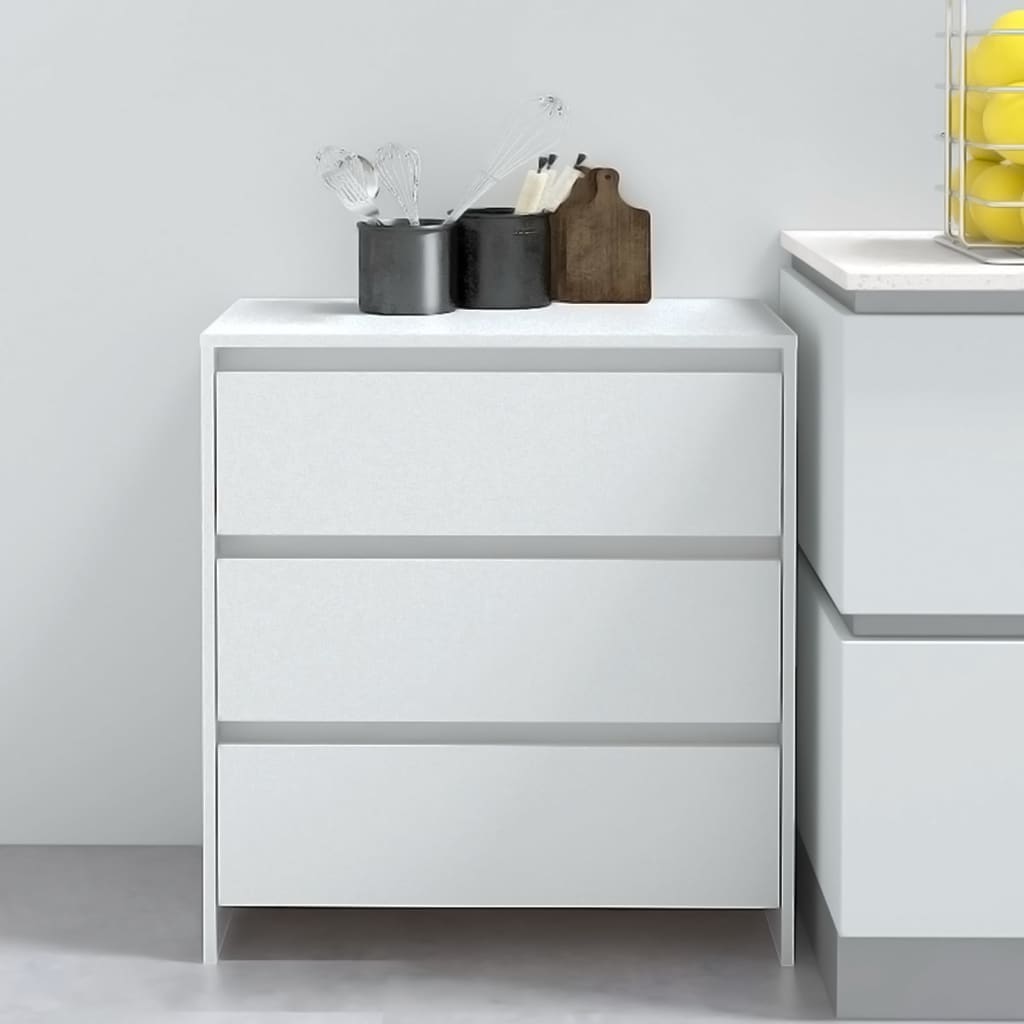 Credenza Bianca 70x41x75 Cm In Truciolato