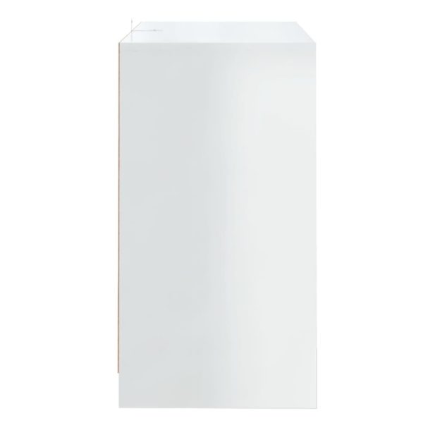 Credenza Bianco Lucido 70x41x75 Cm In Truciolato - Image 4