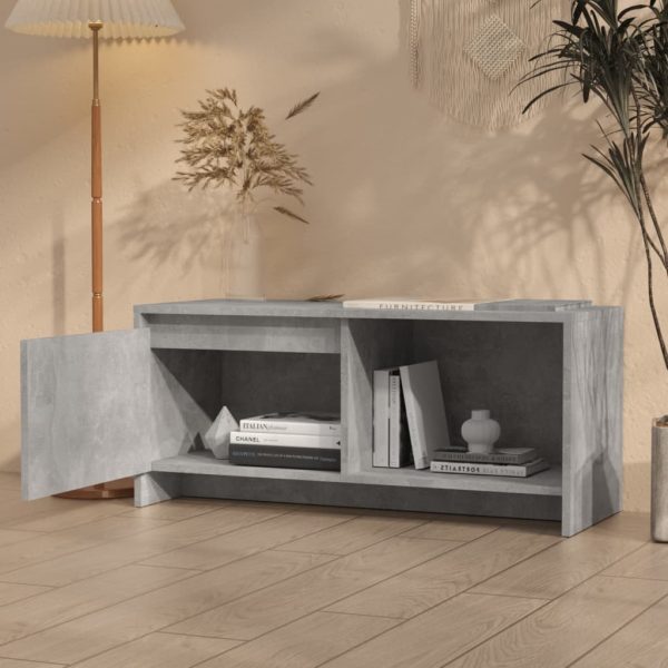 Mobile Tv Grigio Cemento 90x35x40 Cm In Truciolato - Image 3