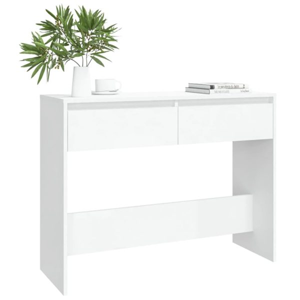 Tavolo Consolle Bianco 100x35x76,5 Cm In Truciolato - Image 3