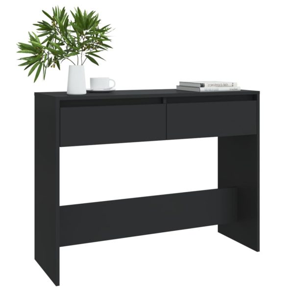 Tavolo Consolle Nero 100x35x76,5 Cm In Truciolato - Image 3