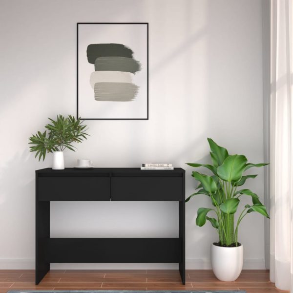 Tavolo Consolle Nero 100x35x76,5 Cm In Truciolato - Image 4