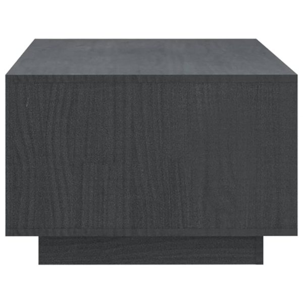 Tavolino Da Salotto Grigio 110x50x33,5cm Legno Massello Di Pino - Image 6