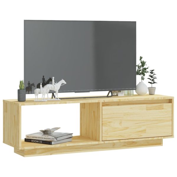 Mobile Porta Tv 110x30x33,5 Cm In Legno Massello Di Pino - Image 3