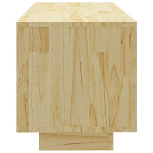 Mobile Porta Tv 110x30x33,5 Cm In Legno Massello Di Pino - Image 5