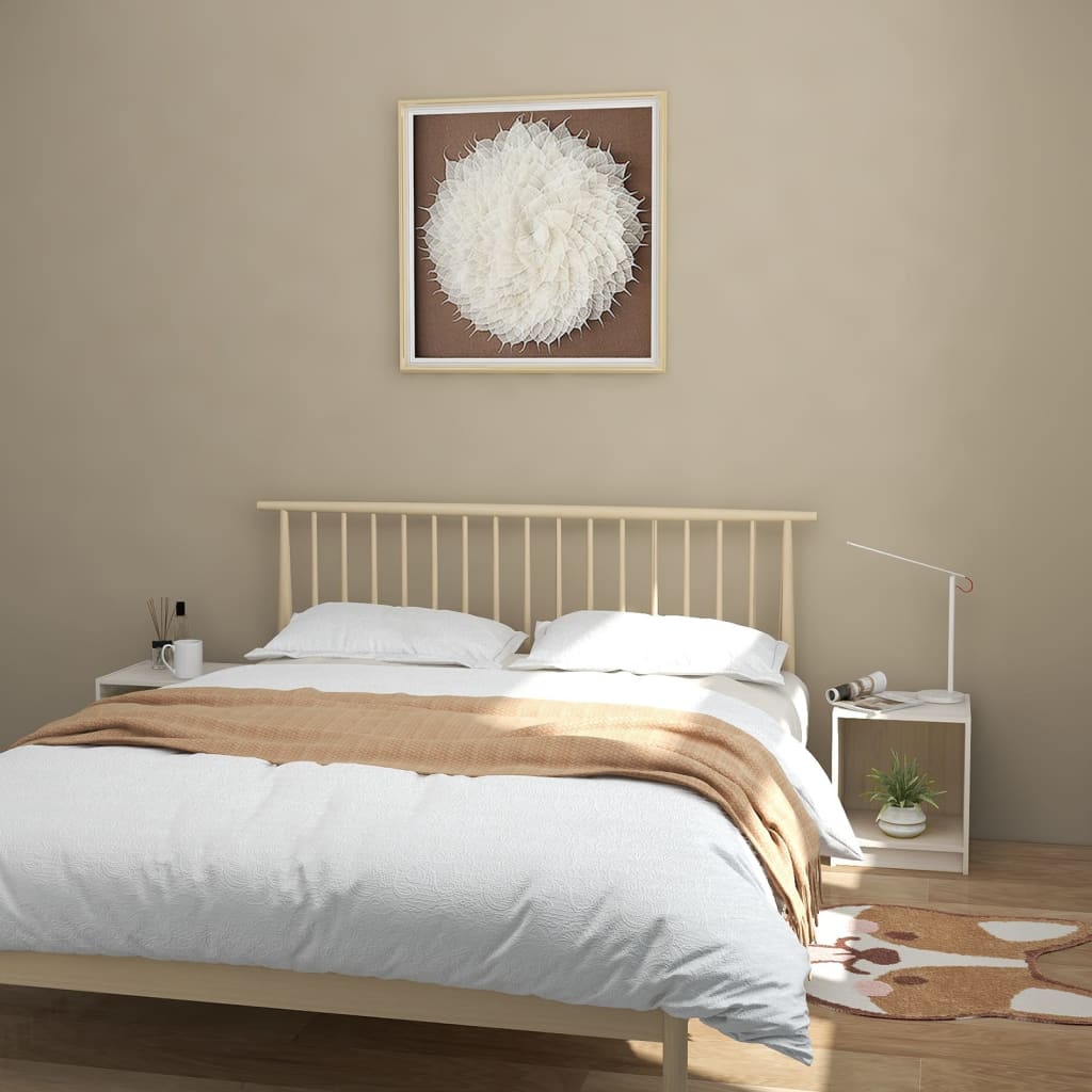 Comodini 2 Pz Bianchi 35,5x33,5x41,5 Cm Legno Massello Di Pino