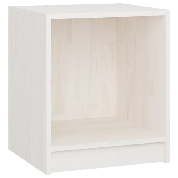 Comodini 2 Pz Bianchi 35,5x33,5x41,5 Cm Legno Massello Di Pino - Image 5